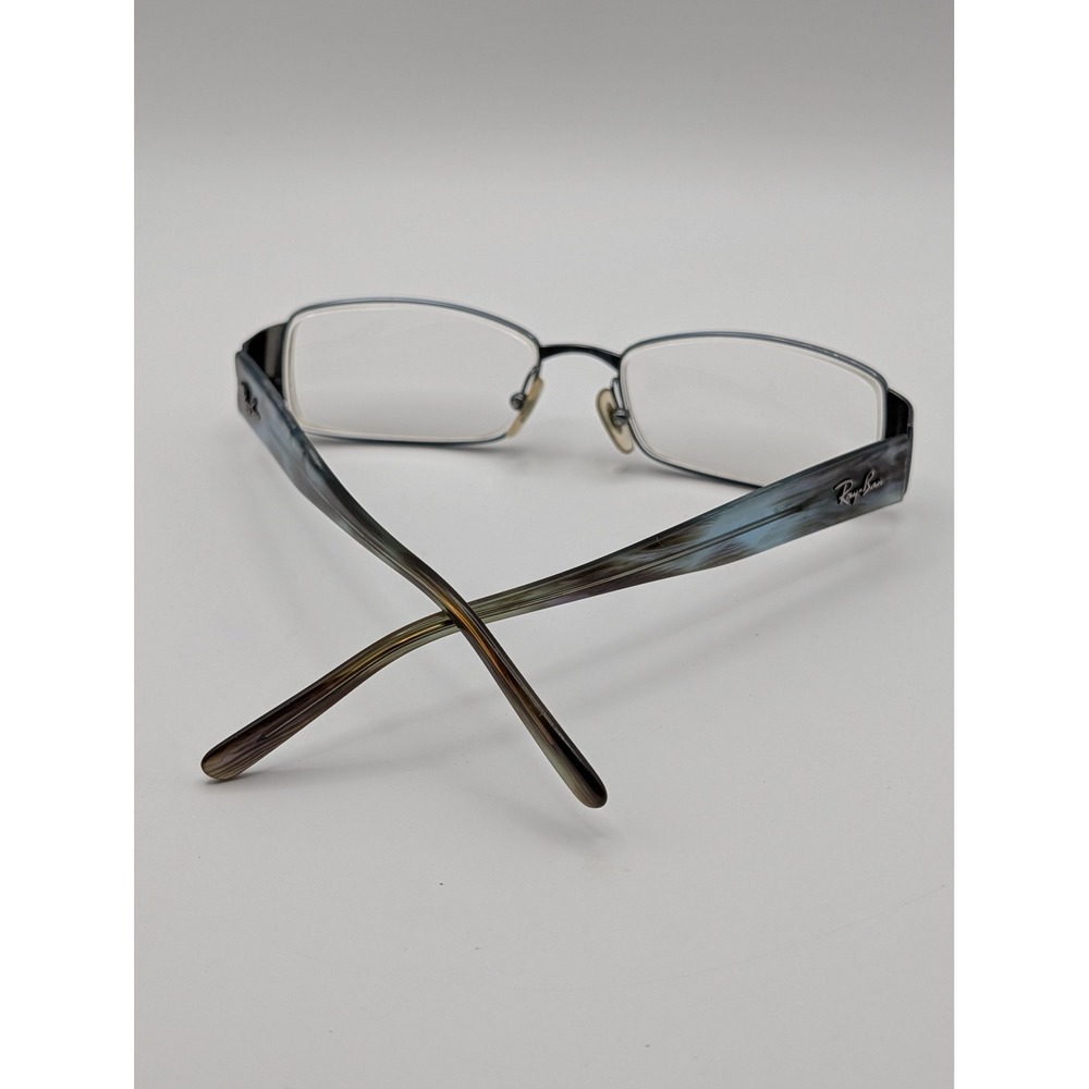 Ray-Ban RB6082 Full Rectangle Eyeglasses Gunmetal Blue Marble 51-16 Frame Only